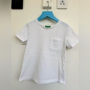 United Colors Of Benetton White Short Sleeve Pocket Tee